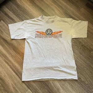 VTG Suck Bang‎ Blow Murrells Biker Bar T-Shirt XL Flames Eagle Single Stitch